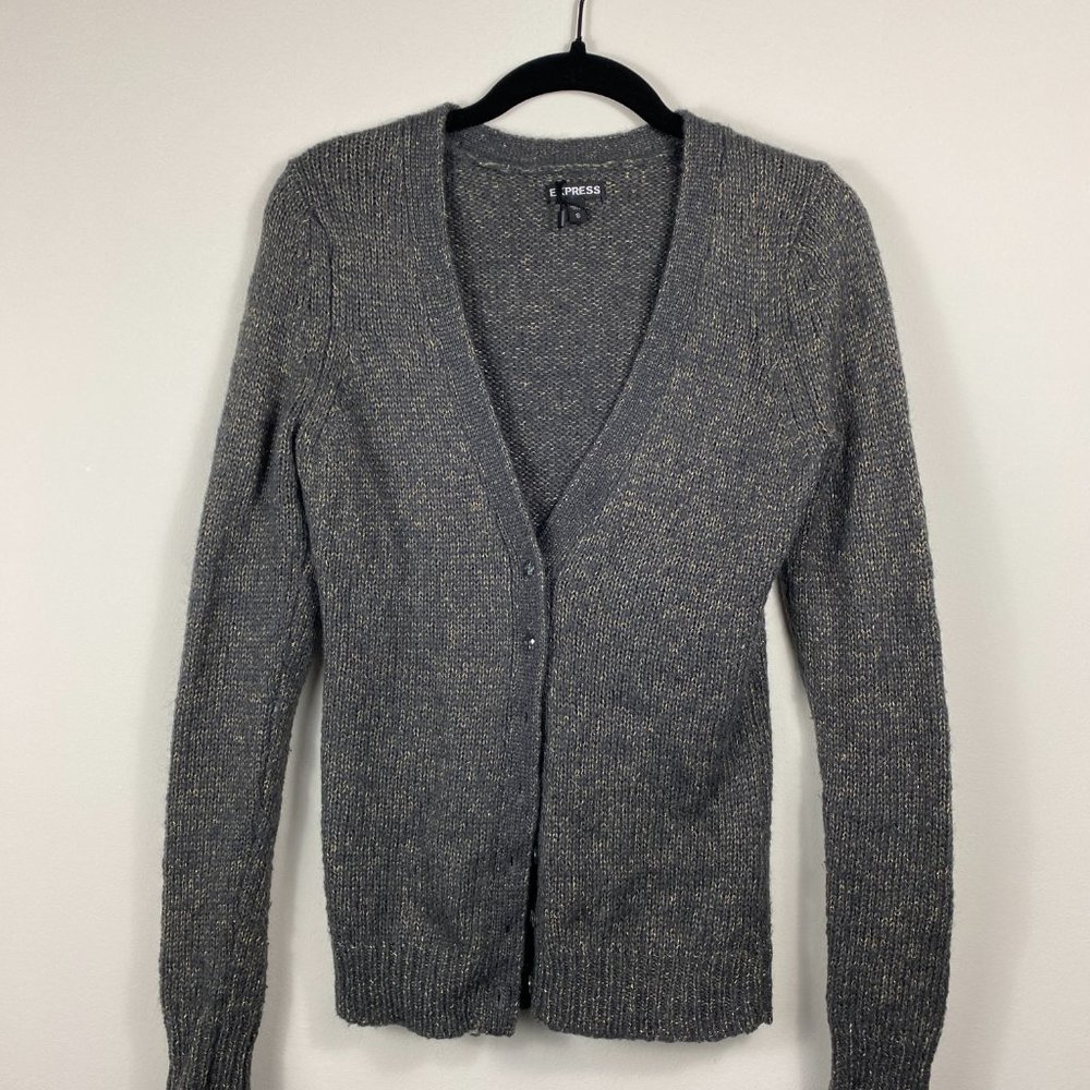Express Sweater with Gem Stone Buttons